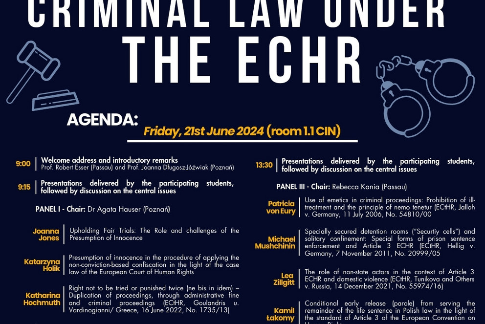 International Student`s Seminar “Criminal Law under the ECHR”